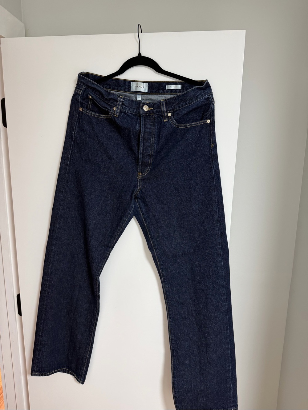 Frame Denim Women's Straight-Leg Jeans in Dark Blue
